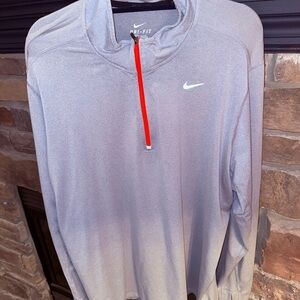 Nike Gray and Red Men's Shirt